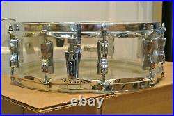 70's 1st Generation LUDWIG 14 CLEAR VISTALITE SNARE DRUM for YOUR DRUM SET F379