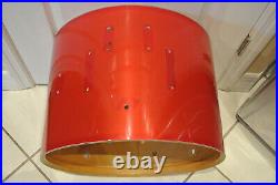 70's LUDWIG 20 CLUB DATE 3-PLY RED SILK BASS DRUM SHELL for YOUR DRUM SET! Z929