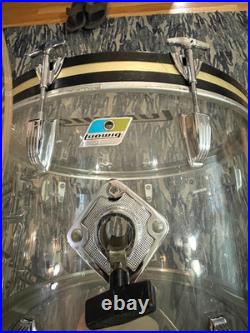 70's Ludwig Vistalite 4pc Drum Set Clear Great Condition