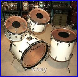 70's Vintage Slingerland Modern Solo Drum Set Kit 22 12 13 16 Very good white