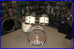 70's Vintage Slingerland Modern Solo Drum Set Kit 22 12 13 16 Very good white