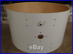 70s LUDWIG 24 CLASSIC 6-PLY WHITE CORTEX BASS DRUM SHELL for DRUM SET
