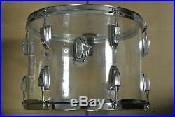 70s LUDWIG CHICAGO 14 CLEAR VISTALITE CLASSIC RACK TOM for YOUR DRUM SET! #E133