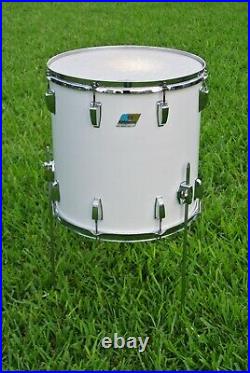 70s LUDWIG CHICAGO USA 16 WHITE CORTEX FLOOR TOM for YOUR CLASSIC DRUM SET S861