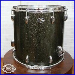 70s Slingerland Krupa Deluxe Sparkling Black Pearl vintage drum set with snare