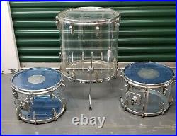 70s ZICKOS 400 7pc ACRYLIC Lucite Drum Set Cool Rare Keith MOON inquire to ship