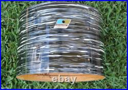 '71/72 LUDWIG USA CLASSIC BLACK OYSTER 14 TOM SHELL + BADGE for DRUM SET! M97