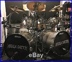 7pc ddrum Custom Ash Drum Set Shawn Drover (Megadeth) Origanal 2013 Tour Kit