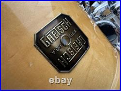 8 AND 10 Gretsch Drums Square Badge and VINTAGE Double Tom Stand BAD PART #CH1