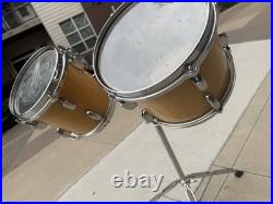 8 AND 10 Gretsch Drums Square Badge and VINTAGE Double Tom Stand BAD PART #CH1