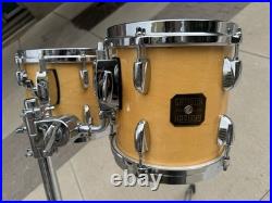8 AND 10 Gretsch Drums Square Badge and VINTAGE Double Tom Stand BAD PART #CH1