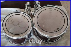 8 and 10 Peral Export Rack Toms with Mounting Hardware Used