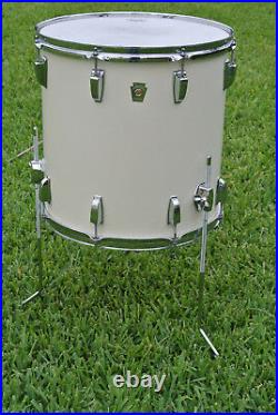 80s Ludwig Chicago Era 16 CLASSIC SERIES WHITE FLOOR TOM for YOUR DRUM SET B905