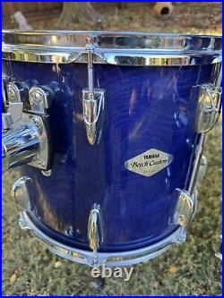 90s Yamaha Beech Custom 4 Piece Drum Kit Made in Japan Blueberry 22 14 12 10