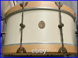 A&F Drum Co. 3pc Field Kit Custom Maple Drum Set Antique White 24, 13, 16