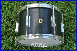 ADD this 1960's LUDWIG 12 BLACK LACQUER CLUB DATE TOM to YOUR DRUM SET! #F390