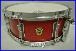 ADD this 50/60s Ludwig 14 RED SPARKLE SUPER CLASSIC SNARE to YOUR DRUM SET K262