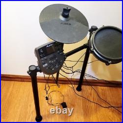 ALESIS Black NITRO DRUM SET KIT with Electronic DM7X Module No Kick Drum