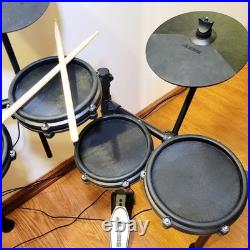 ALESIS Black NITRO DRUM SET KIT with Electronic DM7X Module No Kick Drum