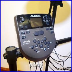 ALESIS Black NITRO DRUM SET KIT with Electronic DM7X Module No Kick Drum