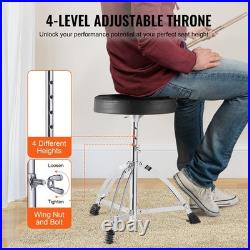 Adult Drum Set 5-Piece 22 in Complete Full Size Drum Kit with Throne Stand