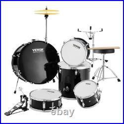 Adult Drum Set 5-Piece 22 in Complete Full Size Drum Kit with Throne Stand