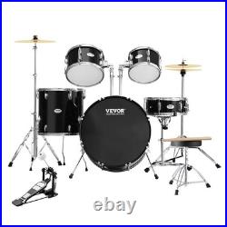 Adult Drum Set 5-Piece 22 in Complete Full Size Drum Kit with Throne Stand
