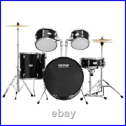 Adult Drum Set 5-Piece 22 in Complete Full Size Drum Kit with Throne Stand