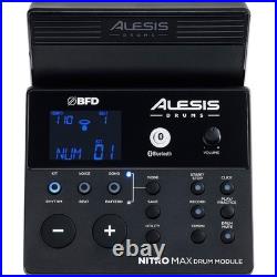 Alesis NITRO MAX 8Piece Electronic Drum Set wBT and BFD Sounds Blk Refurbished