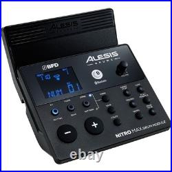 Alesis NITRO MAX 8Piece Electronic Drum Set wBT and BFD Sounds Blk Refurbished