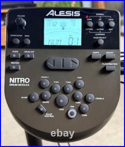 Alesis Nitro DM7X 7 Piece Electric Drum Kit/ No Pedals / Tested Works Clean