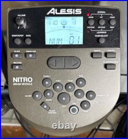 Alesis Nitro DM7X 8 Piece Electric Drum Kit Complete w Extra Cable Tested Works
