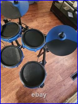 Alesis Nitro Mesh Complete Electronic Drum Set Black/Blue Used WORKS GREAT