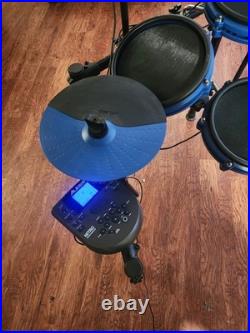 Alesis Nitro Mesh Complete Electronic Drum Set Black/Blue Used WORKS GREAT