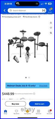 Alesis Nitro Mesh Kit Eight-Piece Electronic Drum Kit with Mesh Heads, Black