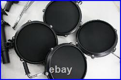 Alesis TURBOMESHKIT Electric Drum Set w 100+ Sounds Quiet Mesh Lessons Black