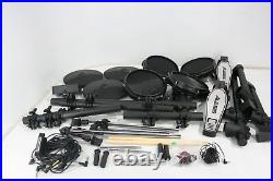 Alesis Turbo Mesh Kit Electric Drum Set w Drum Sticks Connection Cables Black