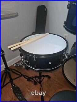 Ashthorpe full blue drum set, set up but never used before. Originally $370