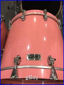 Ayotte Custom Drum Set Kit (Early 90's Ray Era) in Metallic Coral Flake Lacquer