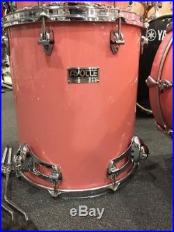 Ayotte Custom Drum Set Kit (Early 90's Ray Era) in Metallic Coral Flake Lacquer