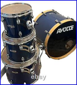 Ayotte Professional Maple DS Drum Set, 4 Piece, 22, 10,12,16, Blue Stain