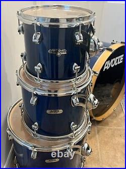 Ayotte Professional Maple DS Drum Set, 4 Piece, 22, 10,12,16, Blue Stain