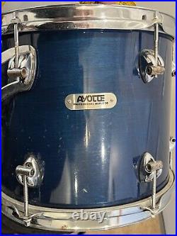 Ayotte Professional Maple DS Drum Set, 4 Piece, 22, 10,12,16, Blue Stain