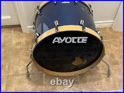 Ayotte Professional Maple DS Drum Set, 4 Piece, 22, 10,12,16, Blue Stain