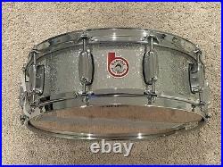 Barton 10-Lug Maple Snare Drum 14 X 5 Silver Sparkle Lacquer Drums Drumset Set