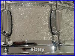 Barton 10-Lug Maple Snare Drum 14 X 5 Silver Sparkle Lacquer Drums Drumset Set