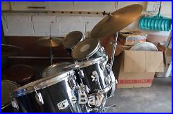 Black Drum Set Tama Zildjian Cymbals Swingstar 8 Piece Dbl Bass Hi Hat more