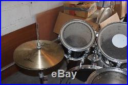 Black Drum Set Tama Zildjian Cymbals Swingstar 8 Piece Dbl Bass Hi Hat more