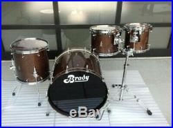 Brady 4 Piece Drumset Rare Black Silky Oak Finish