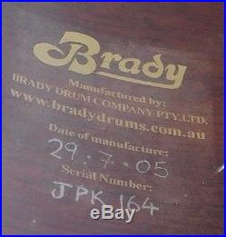 Brady 5 Piece Jarrah Drum SetEbony Macassar2005